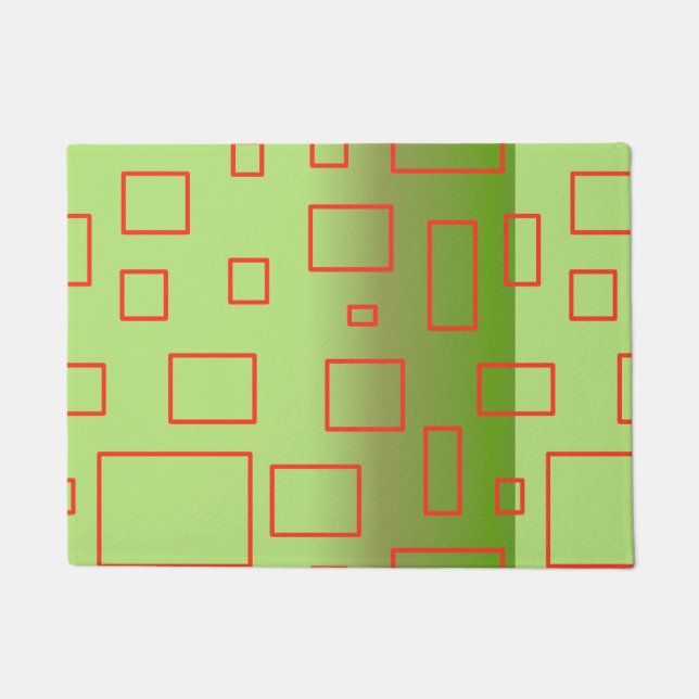 Tapete Modern Pattern Green Geometric Design  Doormat (Frente)