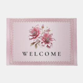 Tapete Modern Pink Flowers Doormat