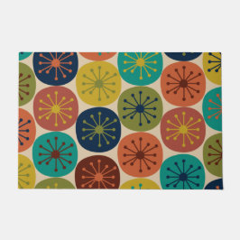 Tapete Moderno do Meio século Retroativo de Pontos de Ida