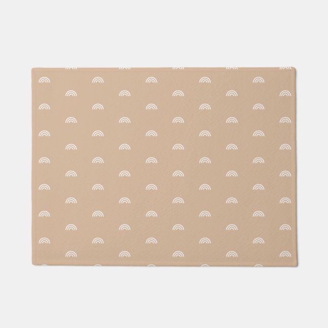 Tapete Moderno Minimalista Beige Boho Rainbow (Frente)