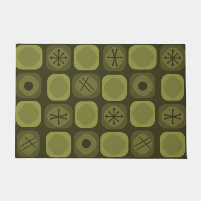 Tapete Molho de Arte Molhada Cubes de 1950 Verde (Frente)
