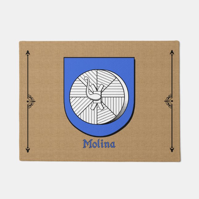 Tapete Molina Historical Shield no Padrão Burlap (Frente)