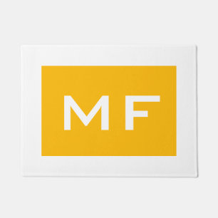 Tapete Monograma Atrativo Amarelo Branco Seu Nome