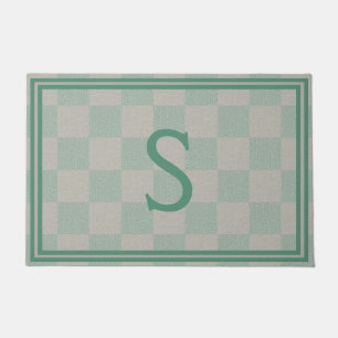 Tapete Monograma da Cinza Verde Calm Seafoam