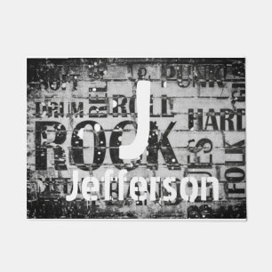 Tapete Monograma de Rock & Roll