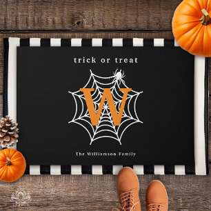 Tapete Monograma de Teia de Aranha de Halloween para Doce