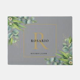 Tapete Monograma Dourado de Cinzas Nimbus Personalizadas