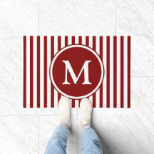 Monograma Elegante Listras Burgundy