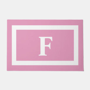 Tapete Monograma Moderno da Família Cor-de-Rosa Espelhada