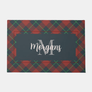 Tapete Monograma Personalizado da Família Feliz Natal Xad