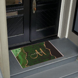 Tapete Monograma Personalizado de Agitação Lítida Dourada