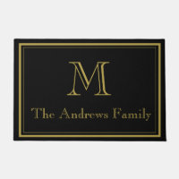 Monograma Personalizado de Tan Preto Elegante Inic