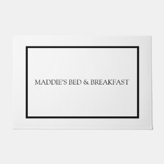 Tapete Monograma preto e branco minimalista simples