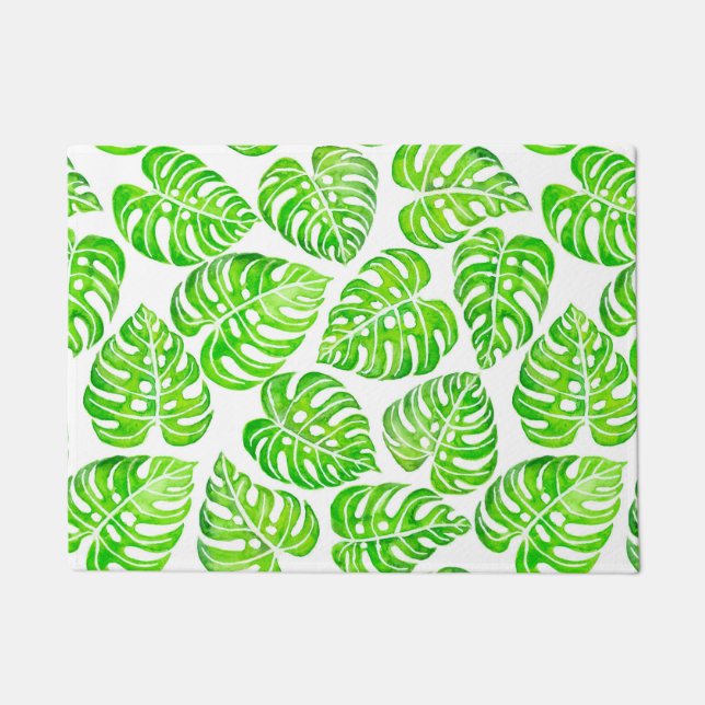 Tapete Monstera deixa aquarela (Frente)