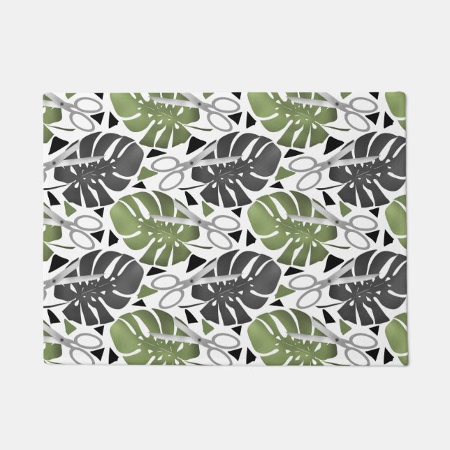 Tapete Monstera impressão tropical deixa tesoura exo selv (Frente)