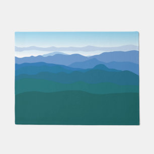 Tapete Montanhas de Montanha Visualizam Azul Verde Ilustr