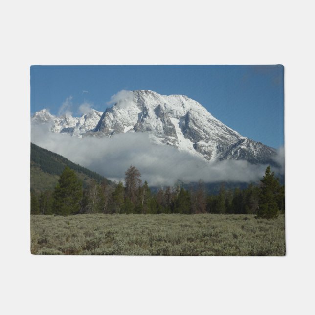 Tapete Monte Moran e nuvens em Grand Teton (Frente)