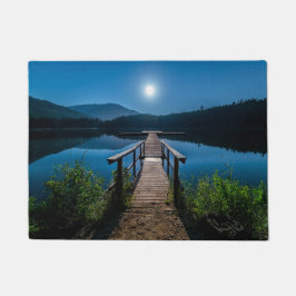 Tapete Moonlit Lake Dock Scenic Rug