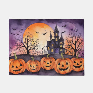 Tapete Morcegos de Casas Assombradas de Pumpkin Laranja M