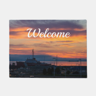Tapete Morning Burst Sobre Mackinaw Bem-vinda Doormat