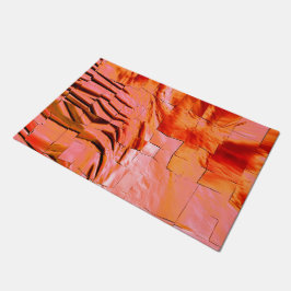 Tapete Mosaico abstrato, ligeiramente esculpido e salmão 