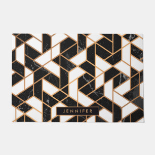 Tapete Mosaico de mármore preto-branco