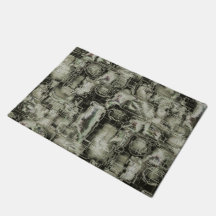 Mosaico gravado em abstrato em tons de cinza