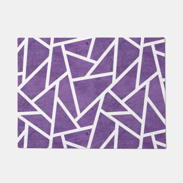 Tapete Mosaico roxo e branco (Frente)