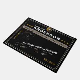 Tapete Motivação de fitness personalizável para estúdios,
