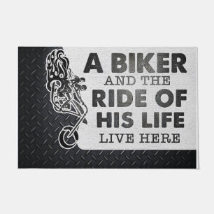 Tapete Motociclismo Personalizado Vive Aqui, Personalizad