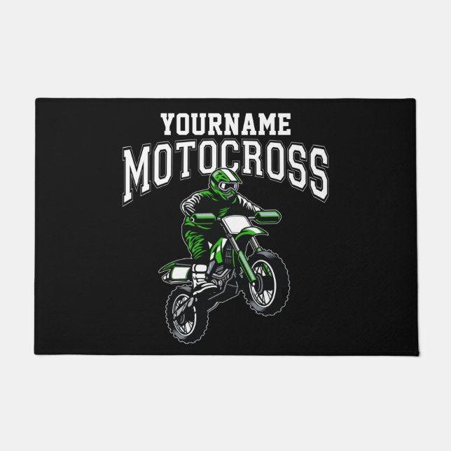 Tapete Motocross Dirt Bike Racing Personalizado (Frente)