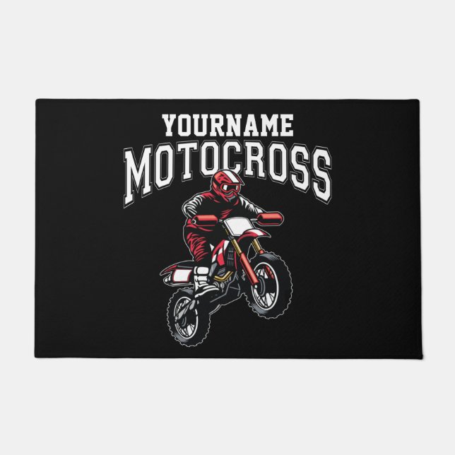 Tapete Motocross Dirt Bike Racing Personalizado (Frente)