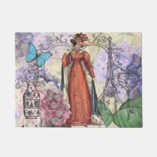 Tapete Mulher Victoriana Red Girl Colorful