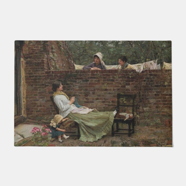 Tapete Mulheres conversando sobre o Muro do Jardim (Gossi (Frente)