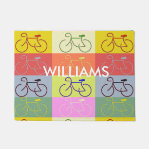 Tapete Multibicicleta - Cinzas, Amarelo, Verde, Vermelho