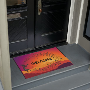 Tapete Music Southwestern Kokopelli Sunset Doormat
