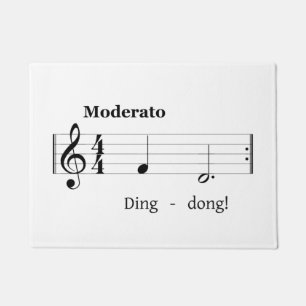 Tapete Música Score for Doorbell Sound Humorden Welcome