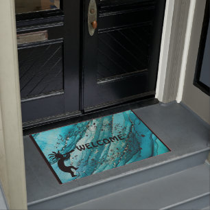 Tapete Música Sudoeste Turquoise Kokopelli Doormat