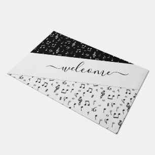 Tapete Musical personalizado preto e branco
