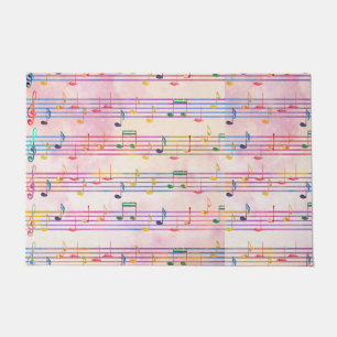 Tapete Músico Colorido de Nota Musical Multicolorido