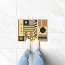 Tapete Na moda design no estilo Bauhaus com nome de famíl