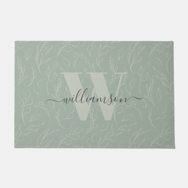 Tapete Na moda Rustic Sage Green Botanical Name    (Frente)