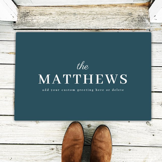 Tapete Na moda Teal | Nome Azul Mínimo Moderno (Criador carregado)