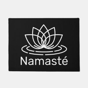Tapete Namasté lotus floresce moderno, preto e branco, b