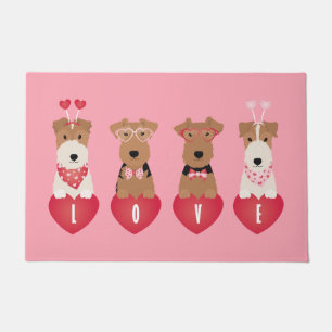 Tapete Namorados Welsh Wire Fox Terrier Dogs