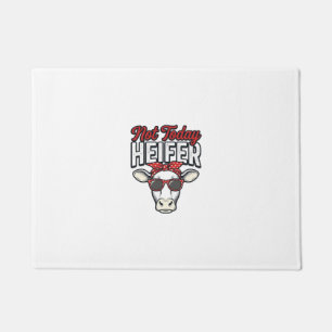 Tapete Não Hoje Novilha Vaca Engraçada Design Vetorial Vi