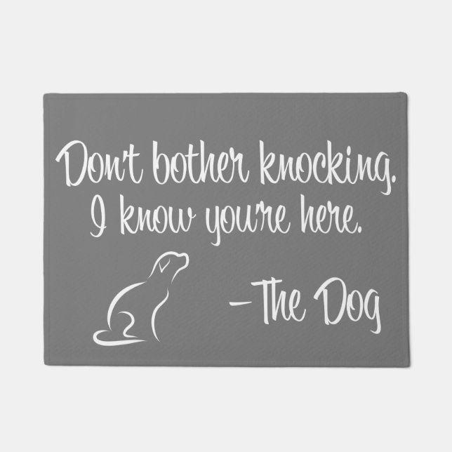 Tapete "Não incomode bater" o Doormat (Frente)