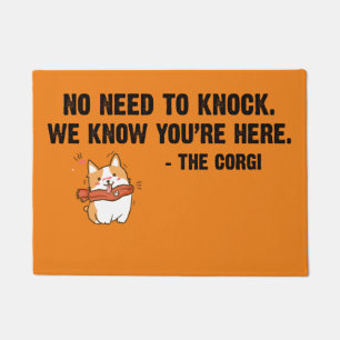Tapete Não precisa bater o corgi