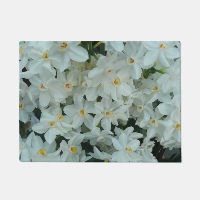 Tapete Narciso Branco Delicado de Paperwhite Flores (Frente)