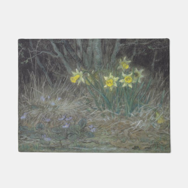 Tapete Narcissus Flowers and Violets (por Millet) (Frente)